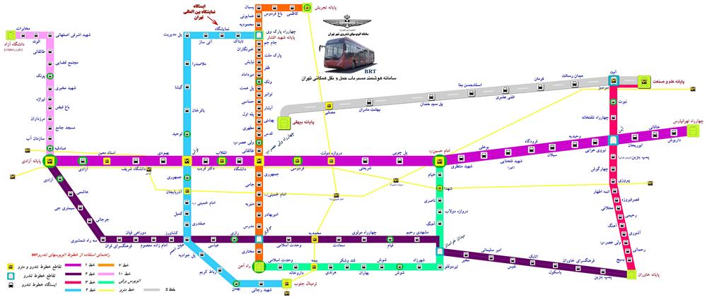 نقشه BRT